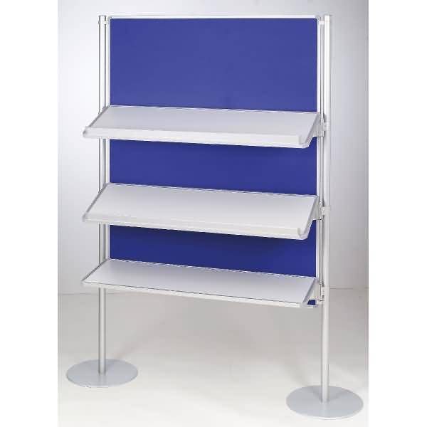 Ablageboden für Stellwandsystem BxT 1500x350mm lichtgrau