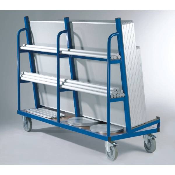 Transportwagen für Trenn- u. Stellwände LxBxH 2000x800x1585mm