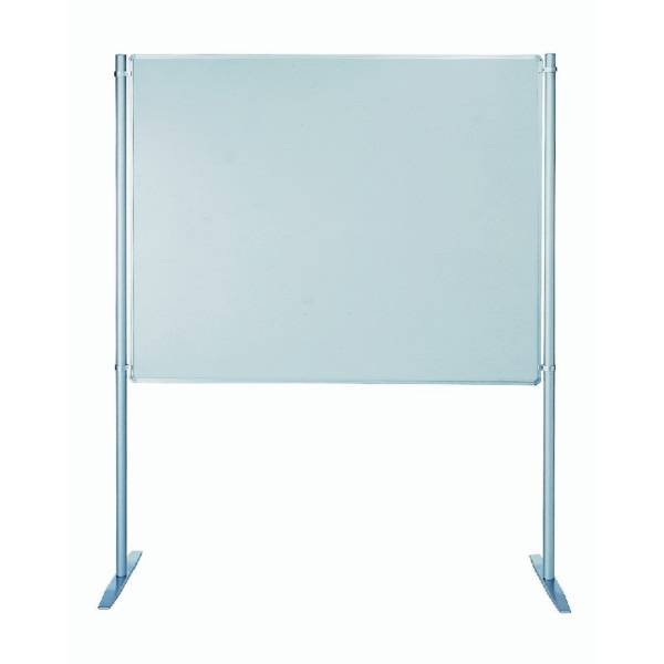 Stellwand-Set Grundelement Stabfuß einseitig Emaille B1500xH1200mm weiß