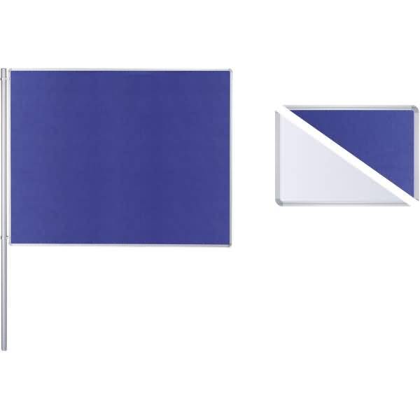 Anbauelement-Set beidseitig Filz/Fair BxH 1500x1200mm blau/weiß