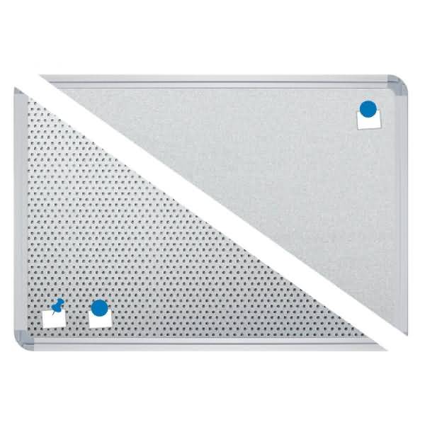 Stellwandtafel Edelstahl Duodex 2.0 B1200xH1500xT22mm blank/weißaluminium