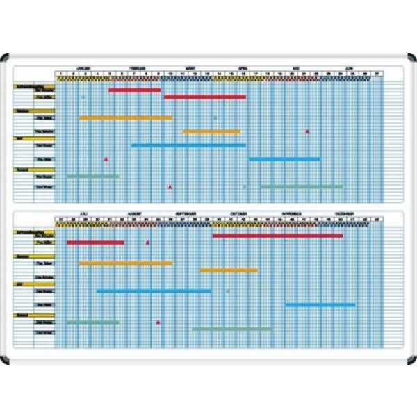 Jahresplaner-Set B1200xH900mm Halbjahresformat