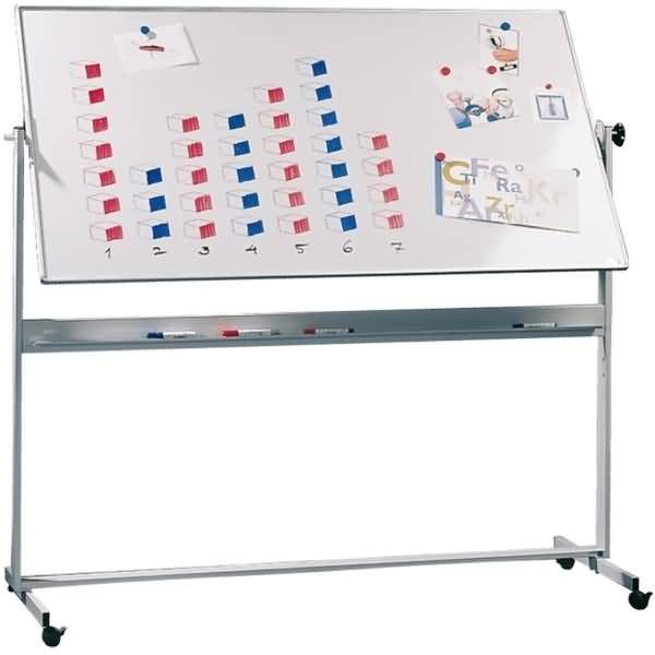 Drehtafel mit fahrbarem Ständer 1500x1000mm weiß Email