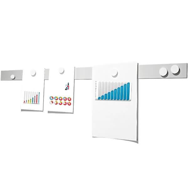 Wandband magnetisch selbstklebend 500x50mm weiß ohne Magnete