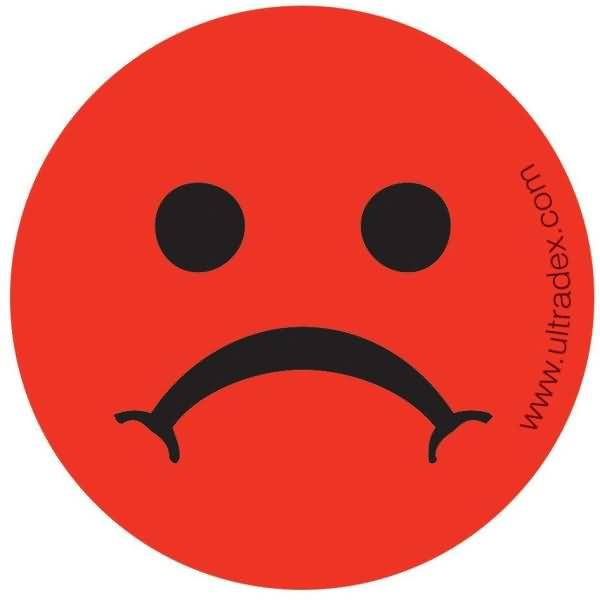 Magnetisches Symbol Smily 50mm rot traurig VE= 5 Stück