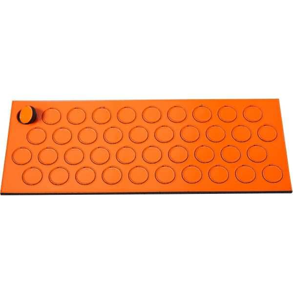 Magnetische Symbole Kreis 9mm VE=40 Stück orange