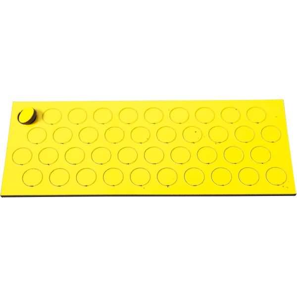 Magnetische Symbole Kreis 9mm VE=40 Stück zitrone