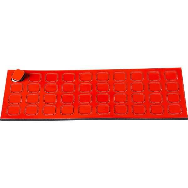 Magnetische Symbole Quadrat 9x9mm VE=40 Stück rot