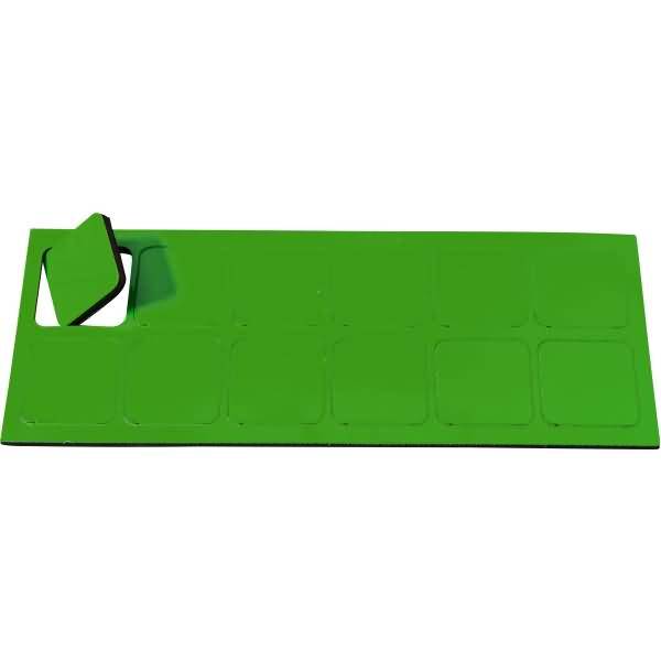 Magnetische Symbole Quadrat 19x19mm VE=12 Stück hellgrün