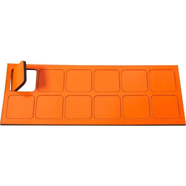 Magnetische Symbole Quadrat 19x19mm VE=12 Stück orange