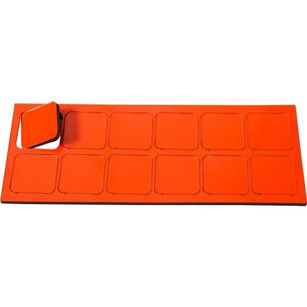 Magnetische Symbole Quadrat 19x19mm VE=12 Stück rot