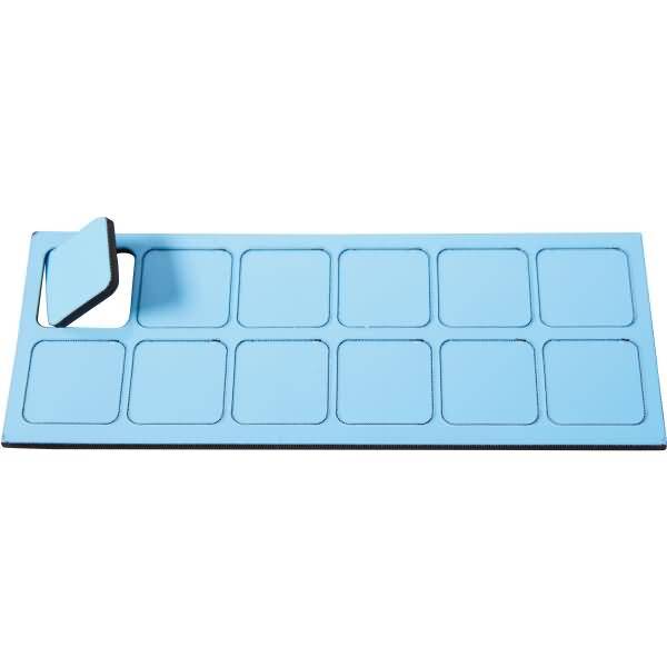 Magnetische Symbole Quadrat 19x19mm VE=12 Stück hellblau