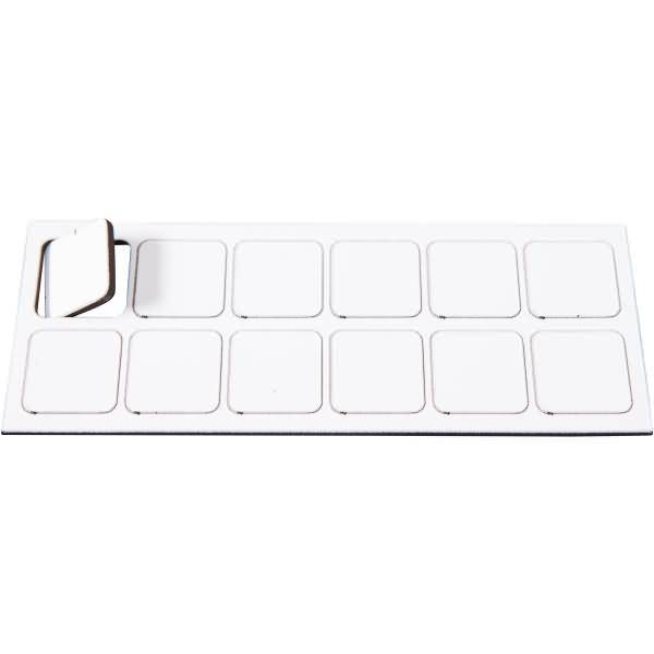 Magnetische Symbole Quadrat 19x19mm VE=12 Stück weiß