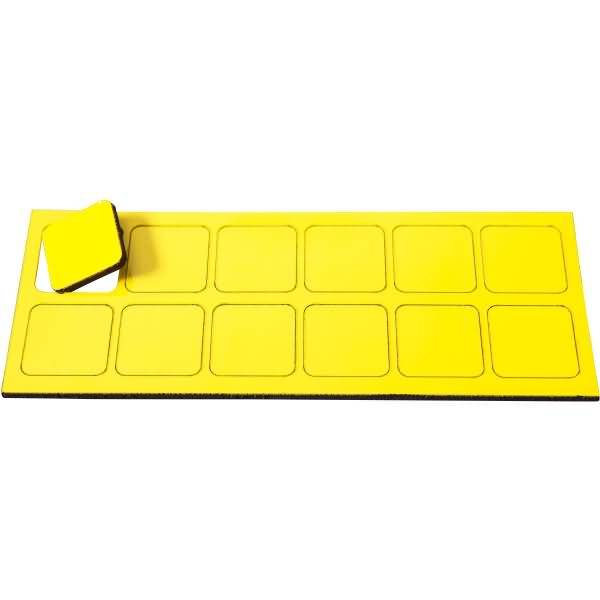 Magnetische Symbole Quadrat 19x19mm VE=12 Stück zitrone