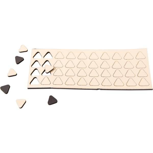 Magnetische Symbole Dreieck 9x9mm VE=40 Stück sand