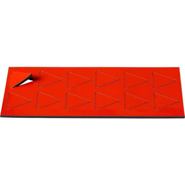 Magnetische Symbole Dreieck 19x19mm VE=12 Stück rot