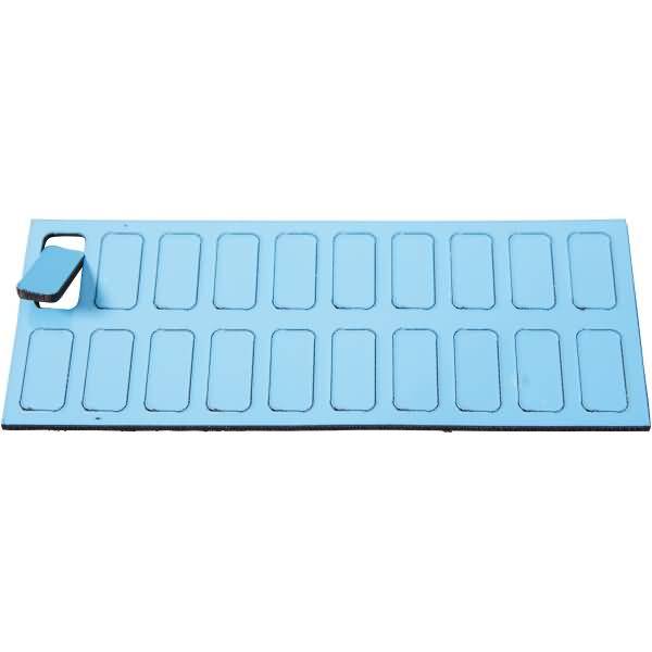 Magnetische Symbole Rechteck 19x9mm VE=20 Stück hellblau