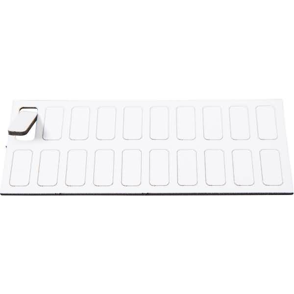 Magnetische Symbole Rechteck 19x9mm VE=20 Stück weiß