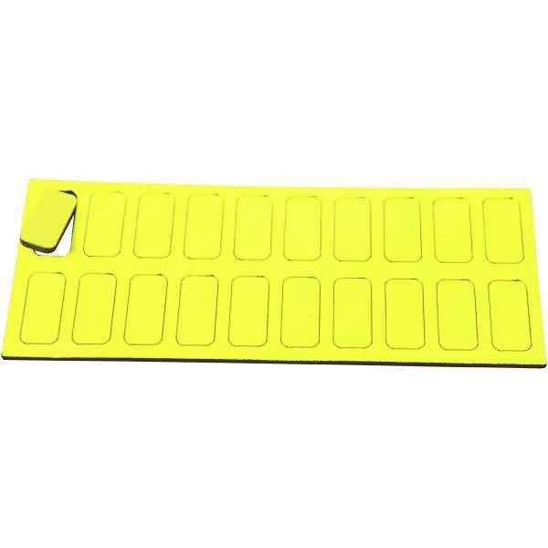 Magnetische Symbole Rechteck 19x9mm VE=20 Stück zitrone