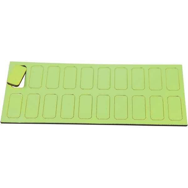 Magnetische Symbole Rechteck 19x9mm VE=20 Stück lind