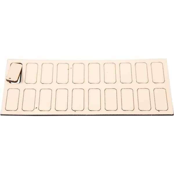 Magnetische Symbole Rechteck 19x9mm VE=20 Stück sand