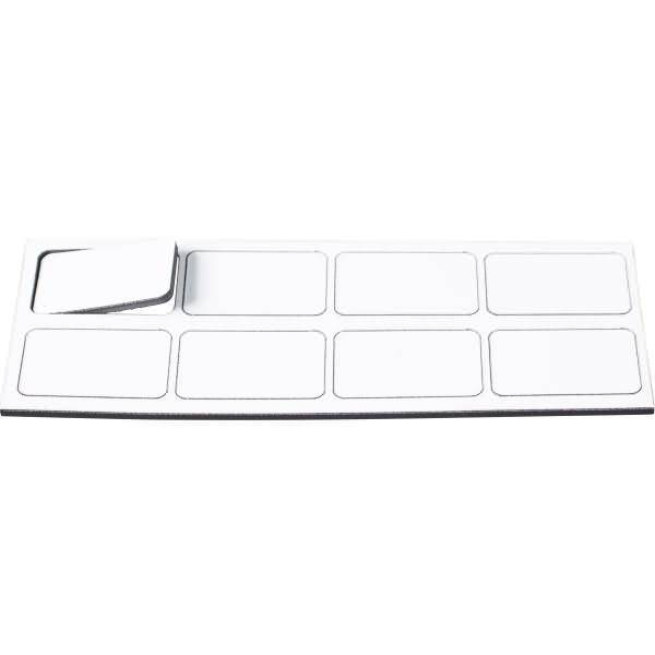 Magnetische Symbole Rechteck 30x19mm VE=8 Stück weiß