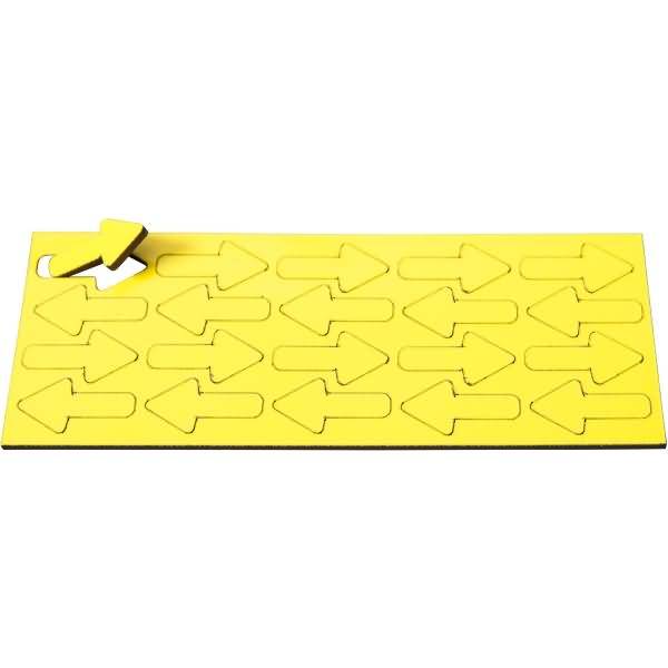 Magnetische Symbole Pfeil 22,5x12mm VE=20 Stück zitrone