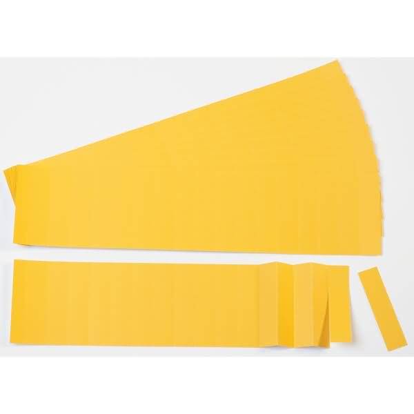 Einsteckkarten für 50mm Einsteckschiene 420x46mm gelb VE=6 Streifen