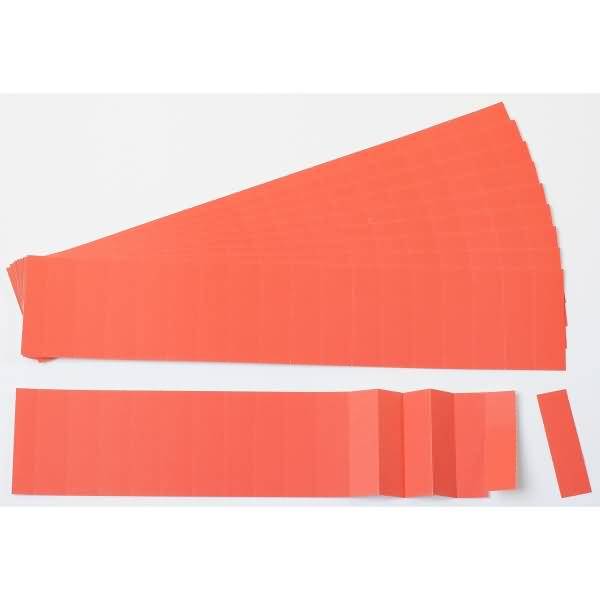 Einsteckkarten für 20mm Einsteckschiene 70x17mm VE=170 Stück rot