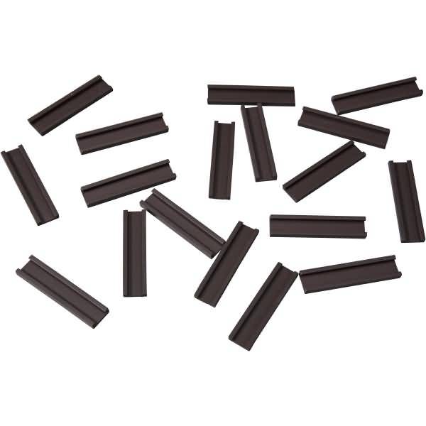 Einsteckschiene magnetisch 40x9,5mm VE=18 Stück braun
