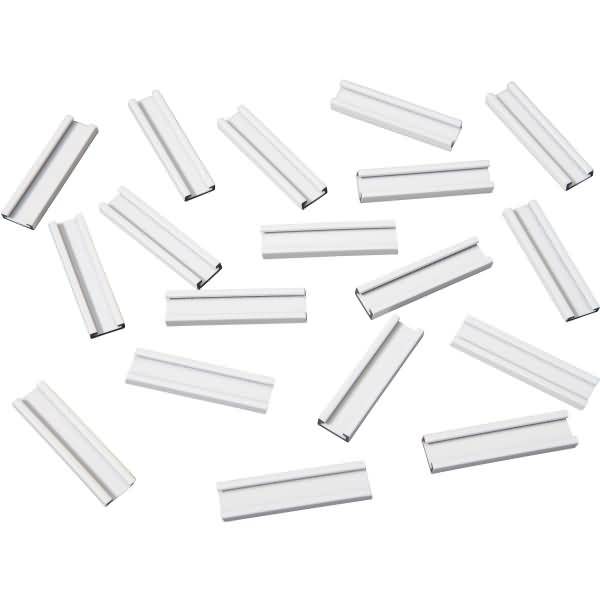 Einsteckschiene magnetisch 40x9,5mm VE=18 Stück weiß