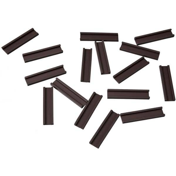 Einsteckschiene magnetisch 50x9,5mm VE=16 Stück braun