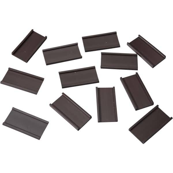Einsteckschiene magnetisch 40x20mm VE=12 Stück braun