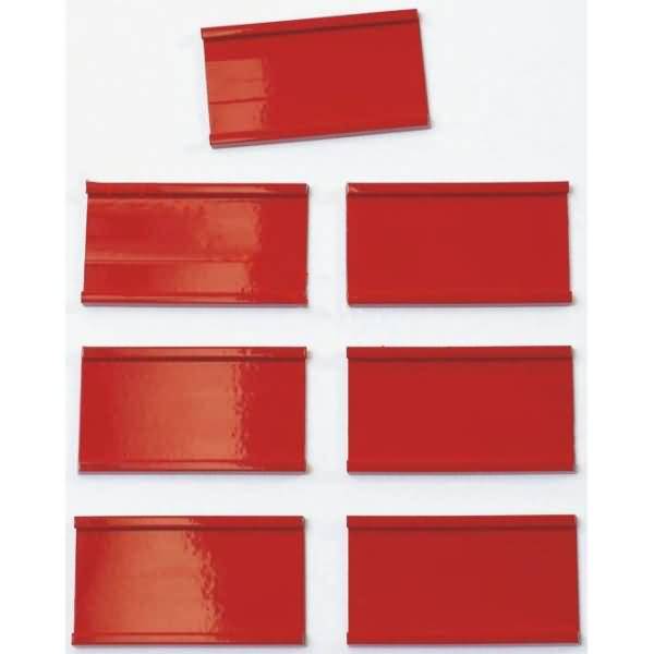 Einsteckschiene magnetisch 40x20mm VE=12 Stück rot