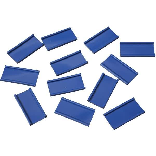 Einsteckschiene magnetisch 40x20mm VE=12 Stück blau