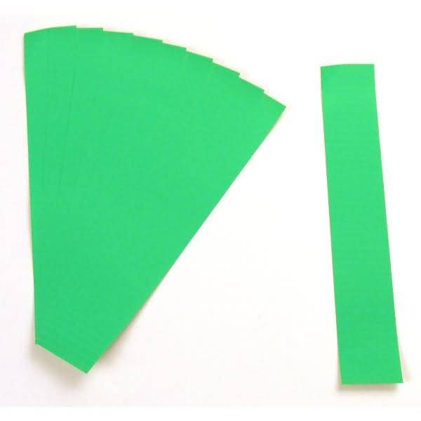 Einsteckkarten für 9,5mm Einsteckschiene 50x7,5mm VE=420 Stück hellgrün