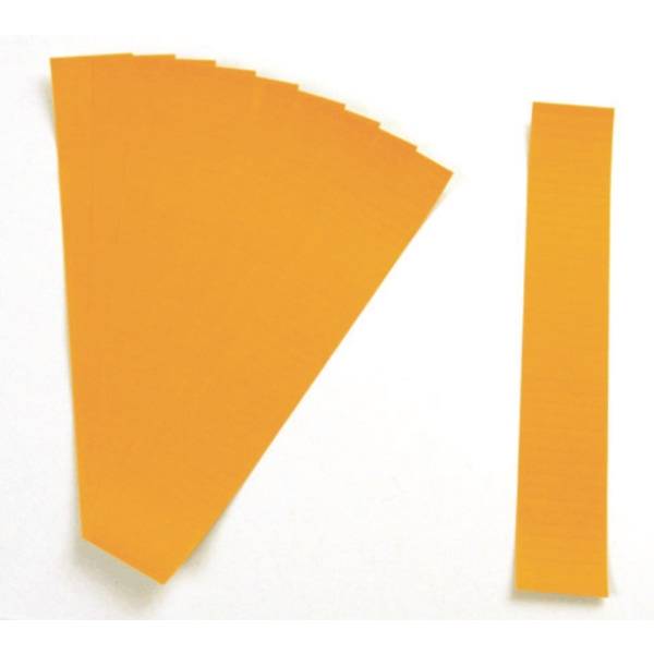 Einsteckkarten für 9,5mm Einsteckschiene 50x7,5mm VE=420 Stück gelb