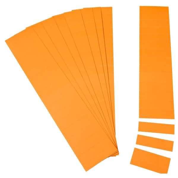 Einsteckkarten für 9,5mm Einsteckschiene 60x7,5mm VE=420 Stück orange