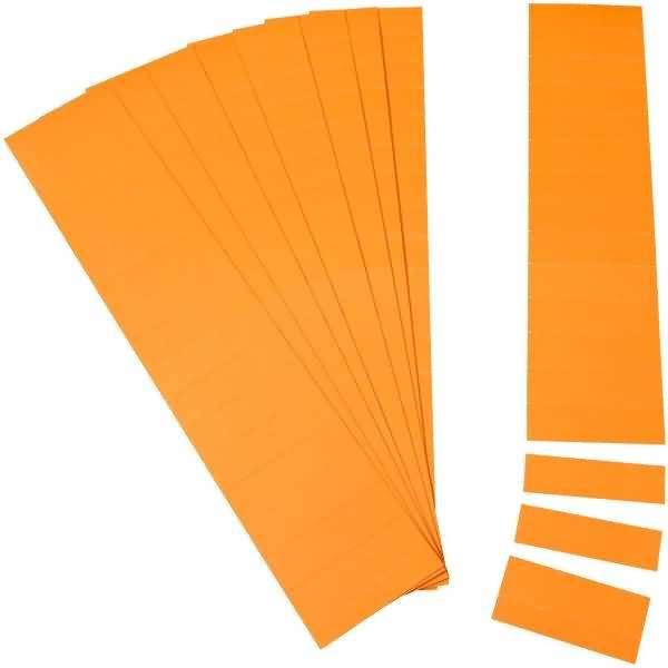 Einsteckkarten für 9,5mm Einsteckschiene 70x7,5mm VE=420 Stück orange