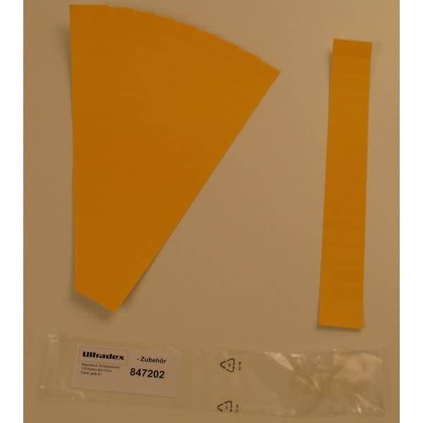 Einsteckkarten für 20mm Einsteckschiene 40x17mm VE=170 Stück gelb