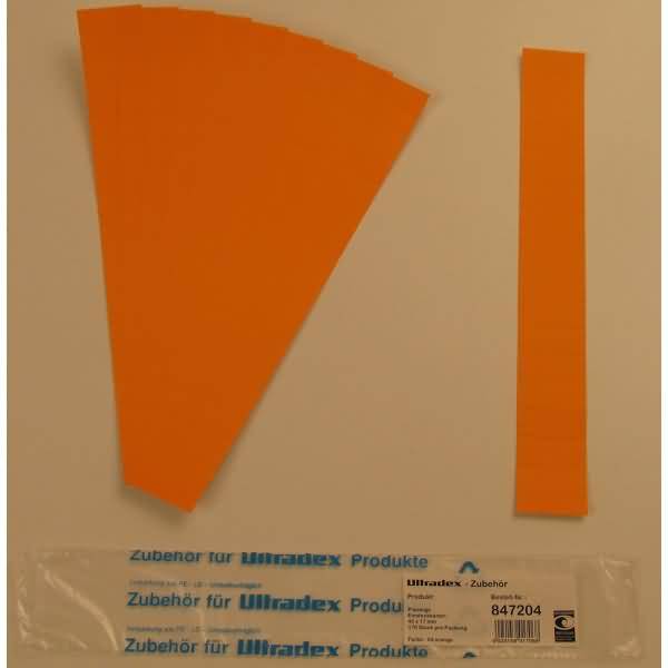 Einsteckkarten für 20mm Einsteckschiene 40x17mm VE=170 Stück orange