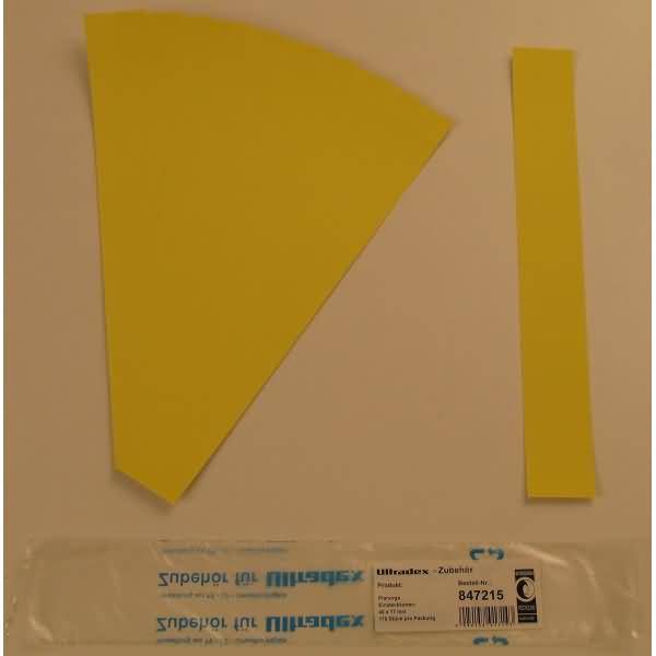 Einsteckkarten für 20mm Einsteckschiene 40x17mm VE=170 Stück zitrone
