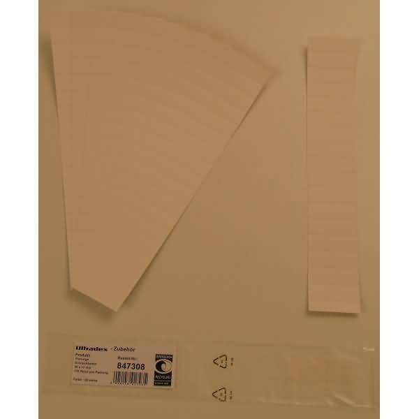 Einsteckkarten für 20mm Einsteckschiene 50x17mm VE=170 Stück weiß