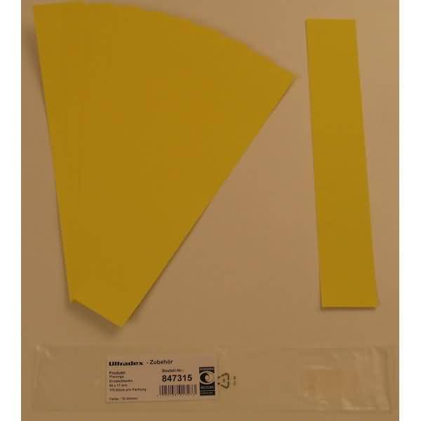 Einsteckkarten für 20mm Einsteckschiene 50x17mm VE=170 Stück zitrone