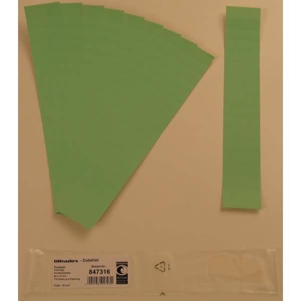 Einsteckkarten für 20mm Einsteckschiene 50x17mm VE=170 Stück lind