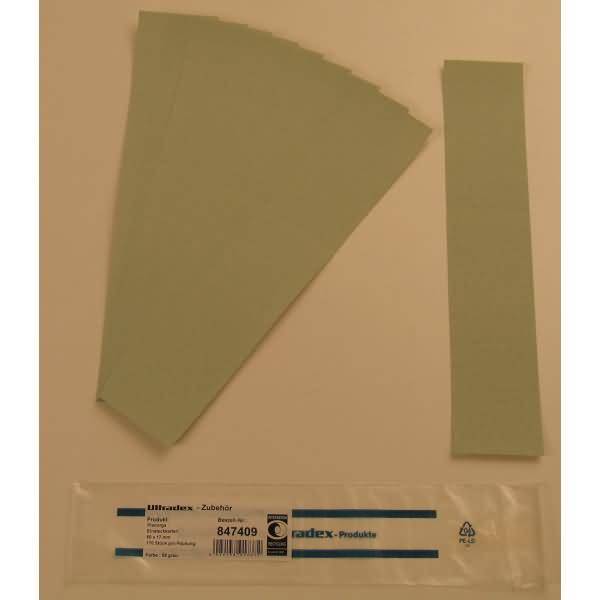 Einsteckkarten für 20mm Einsteckschiene 60x17mm VE=170 Stück grau