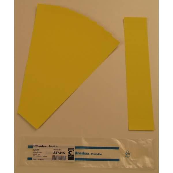 Einsteckkarten für 20mm Einsteckschiene 60x17mm VE=170 Stück zitrone