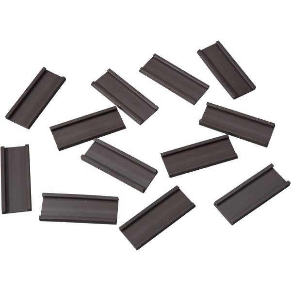 Einsteckschiene magnetisch 40x15mm VE=12 Stück braun