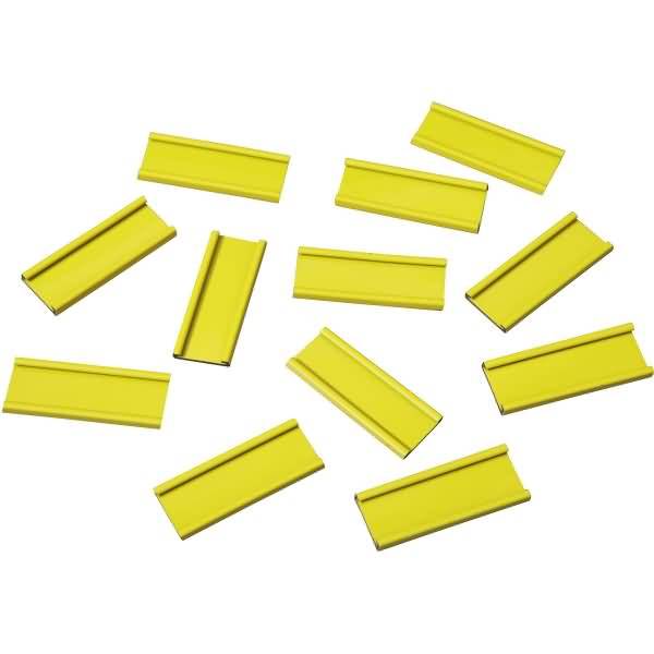 Einsteckschiene magnetisch 40x15mm VE=12 Stück gelb