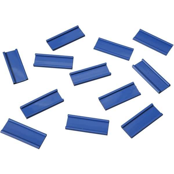 Einsteckschiene magnetisch 40x15mm VE=12 Stück blau